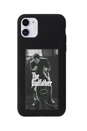 Iphone 11 Siyah Lansman Müslüm Godfather Tasarımlı Içi Süet Kaplı Kılıf IP11-LMG67
