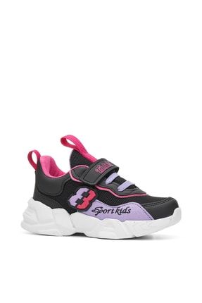Hafif Kalın Ortopedik Taban Cırtlı Bantlı Günlük Kız Çocuk Sneakers Spor Ayakkabı TMWNS019