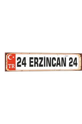 24 Erzincan 24 Türkiye Trafik Plakaları Retro Ahşap Poster 579657360888733
