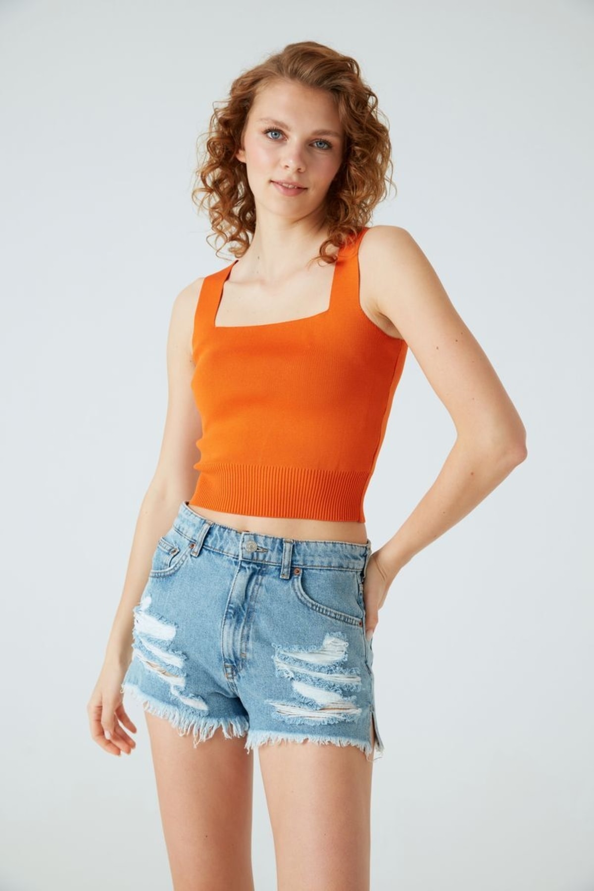 JOIN US Unterhemd Orange Regular Fit Fast ausverkauft