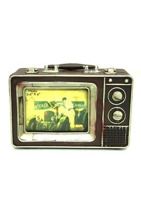 Dekoratif Metal Televizyon Bavul Vintage Biblo 1179940