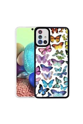 Samsung A51 Uyumlu Butterfly Kelebek Desenli Silikon Kılıf NZH-KPK-KLF-M-FIT-0024