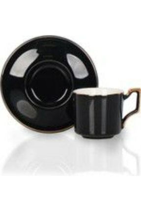Londra Porselen 6 Lı Kahve Fincan Takımı Siyah 90 ml Clk-010093/12 CLK-010093-12-SİYAH