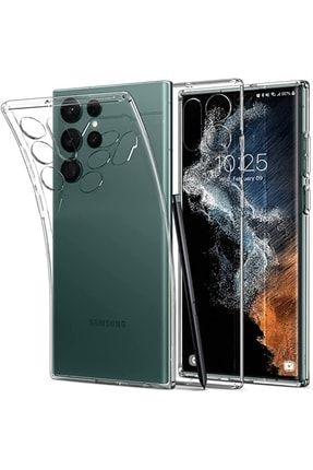 Samsung Galaxy S22 Ultra Uyumlu Kılıf Kamera Korumalı Şefaf Sararmaz Silikon 2022-83