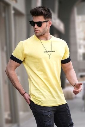 Erkek Sarı Tişört 4977