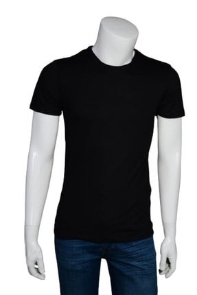 Erkek- O. Yaka T-shirt-siyah 2588560145235