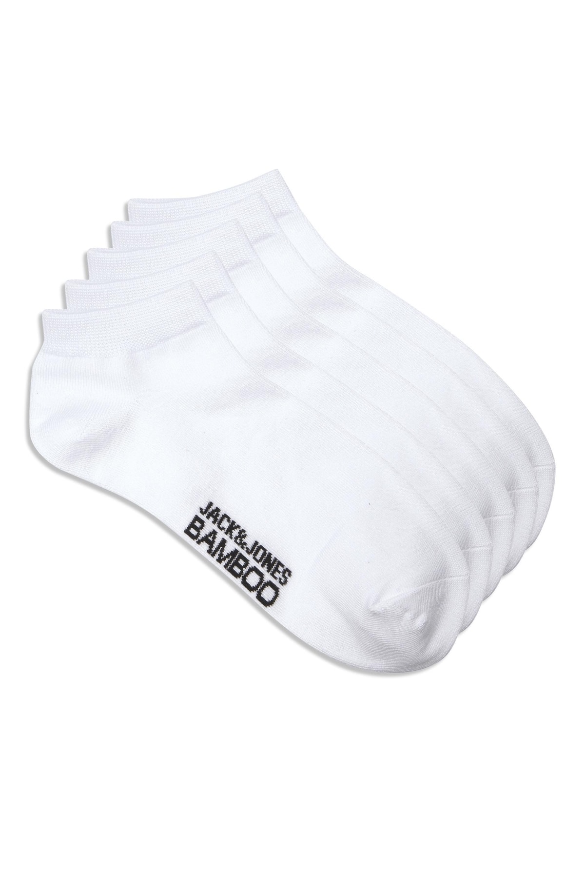Jack & Jones Jack Jones Basic Bamboo Short Sock 5 Pack Erkek Beyaz Çorap 12206139-01