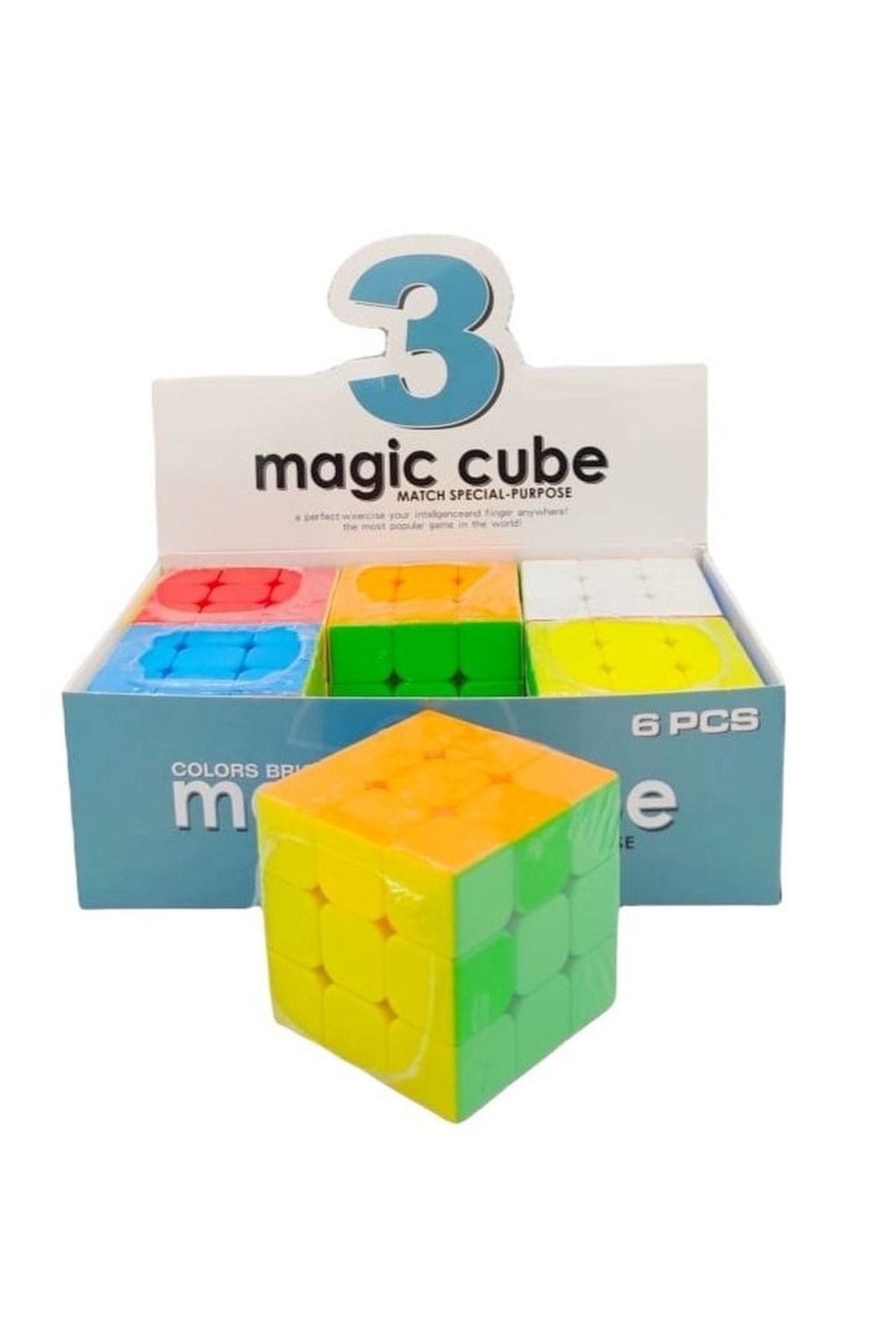 BASRİHOME 1 Adet Magic Cube Yapışmaz Zeka Küpü Rubik Küp(5.5 X 5.5 Cm)