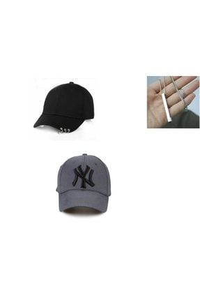 3 Halkalı Piercing 3'li Kombin Şapka Ve Kolyesi Emka 0031