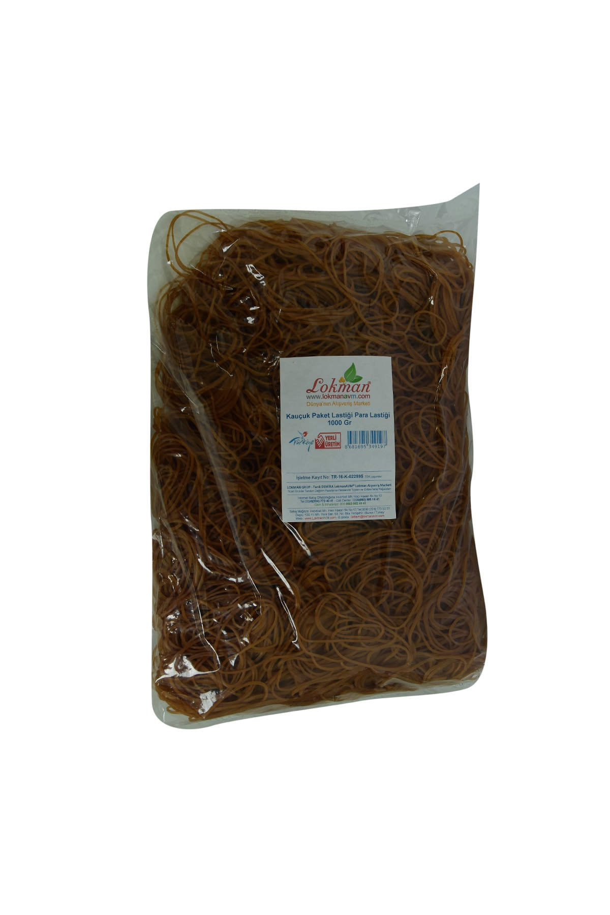 LokmanAVM Kauçuk Paket Lastiği Para Lastiği 1kg Kiloluk Ekonomik Paket