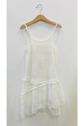 Kız Çocuk Beyaz Dantelli Elbise 31111007