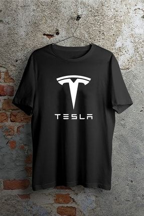 Tesla Logo Siyah Tişört tesla01