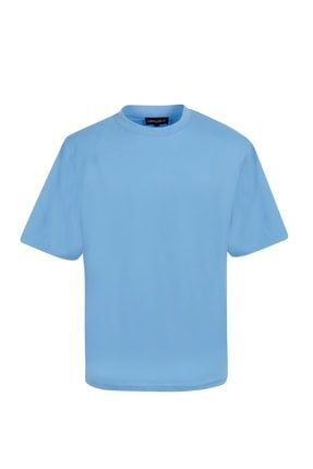 Kadın Mavi Vatkalı Basıc T-Shirt LG-OZ260-THT