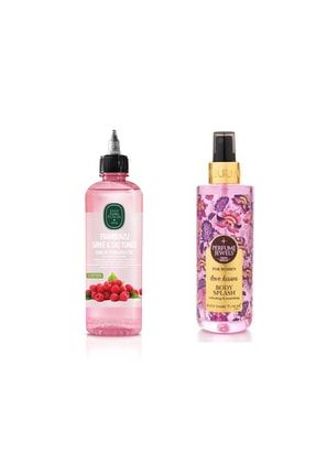 Frambuazlı Sirke Saç Toniği 500 ml ve Vücut Spreyi Love Kisses 250ml Body Splash Elner9080