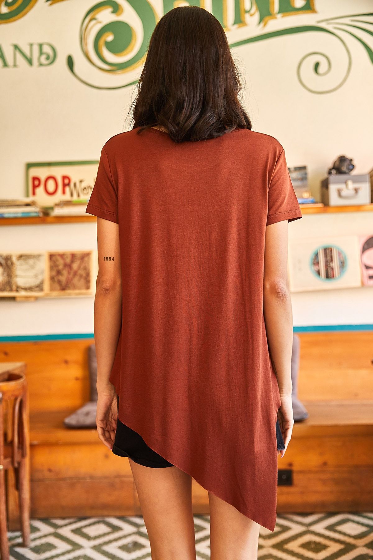 Olalook-Tunică casual asimetrica de damă TNK-19000014 5