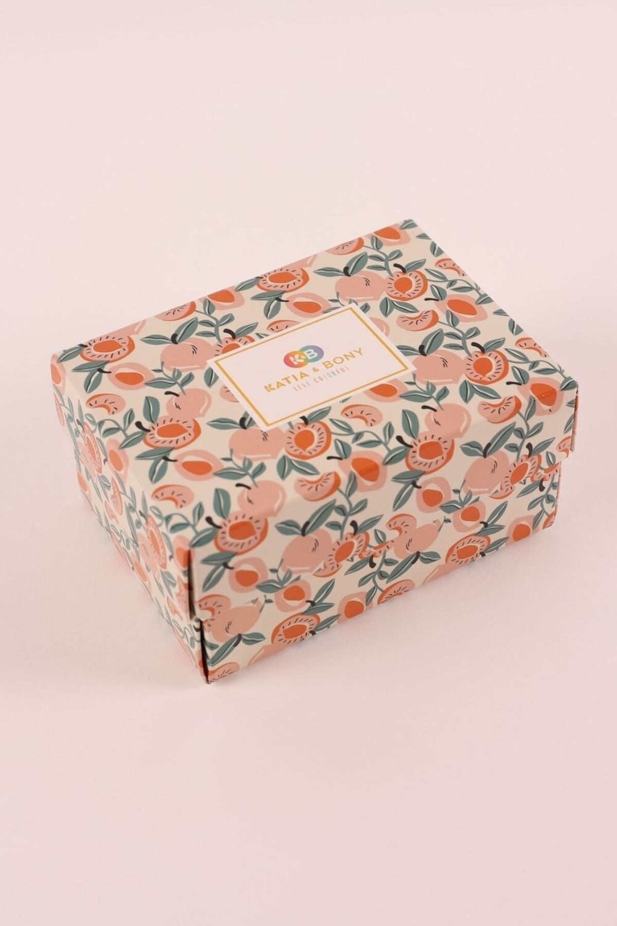 3'lü Paket Kutulu Şeftali Kadın Step Çorap - Mint/somon/turuncu