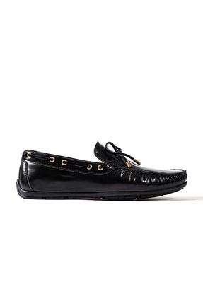 Xanthos Siyah Hakiki Deri Erkek Loafer Ayakkabı P3451S1916