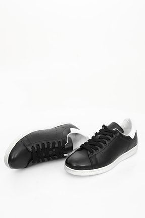 Siyah Gön Platinum Hakiki Deri Erkek Bağcıklı Günlük Sneaker 01495 DDMA74201495