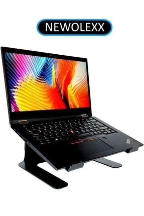 Yükseklik Ayarlı Laptop Standı Notebook Soğutucu Macbook Yükseltici -metal-siyah L22