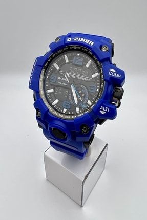 10 Atm Mavi Alarmlı Işıklı Takvimli Kronometreli Spor Erkek Kol Saati G634