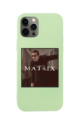 Iphone 13 Pro Max Yeşil Lansman Matrix Tasarımlı Içi Süet Kaplı Kılıf IP13PM-LM65
