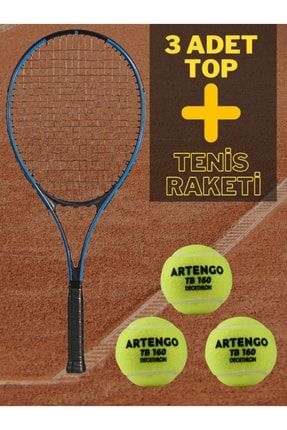 Kort Tenis Seti - Tenis Raketi + 3 Adet Top - Başlangıç Seti KADC8065