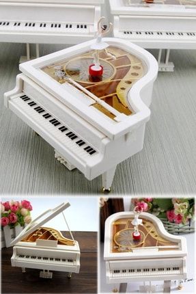 Piyano Şeklinde Hediyelik Müzik Kutusu Mekanizmalı Sevgililer Için Ideal Hediye Baleli Romantik Aşk gkc10a