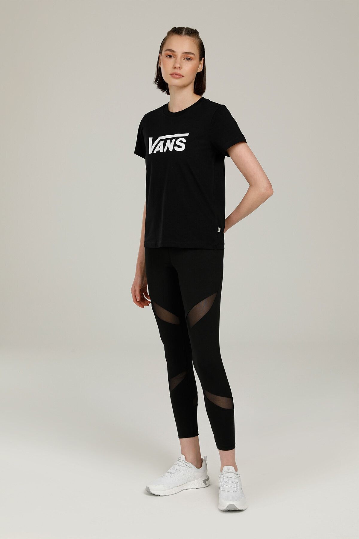 تی شرت یقه خدمه طرح چاپی مدل ساده آستین کوتاه زنانه ونس Vans (برند آمریکا)