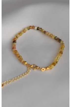 2 Mm Sarı Opal Doğal Taş Bileklik OPA1281221