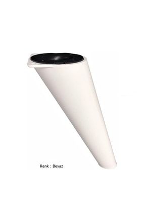Retro Açılı Konik Plastik Mobilya Ayak Koltuk Ayağı 15 Cm Beyaz EYM5765788866
