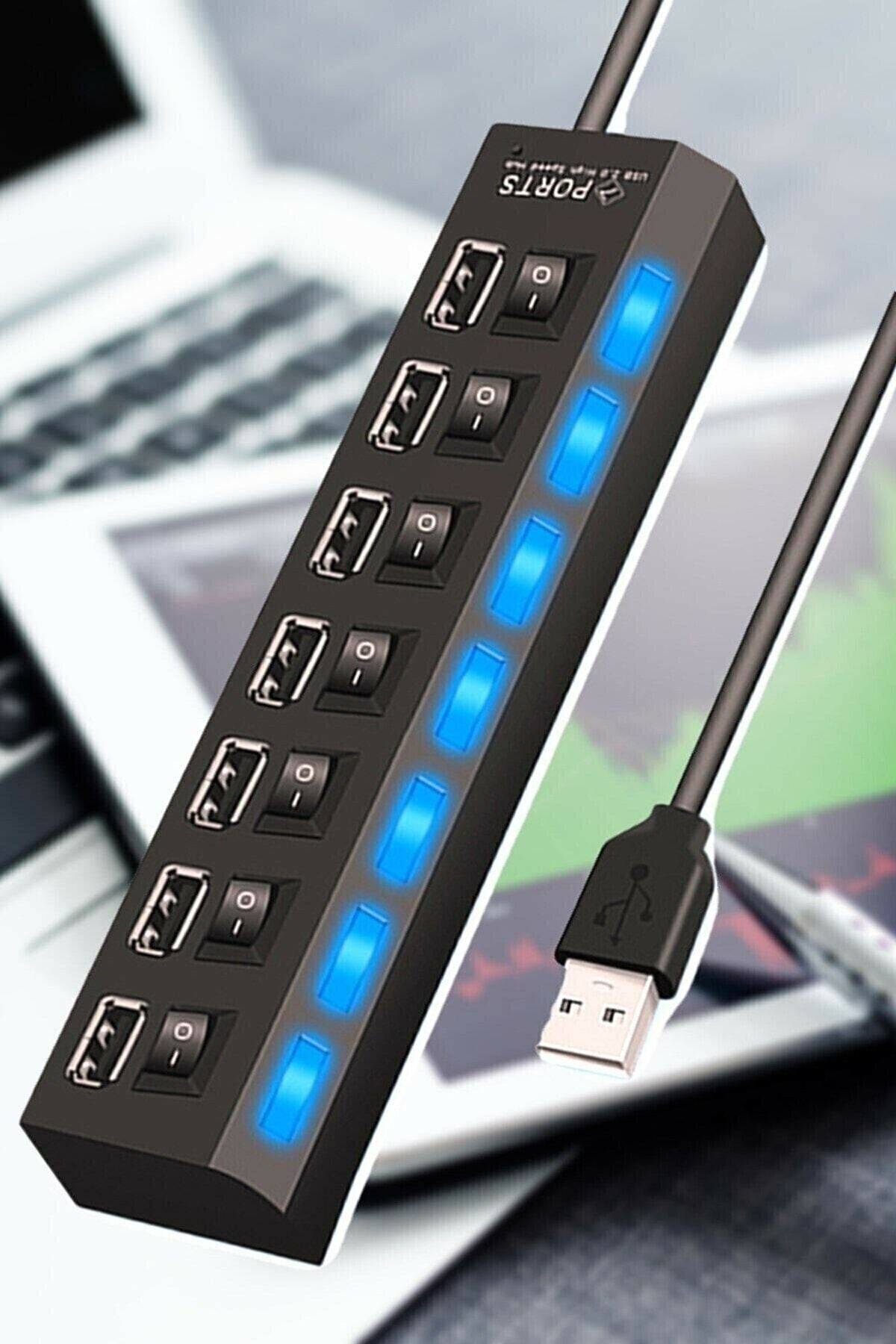 gnctech-7 Port USB Multiplexer Super Speed 2.0 7 Port USB Replicator Data Charging Cable 3