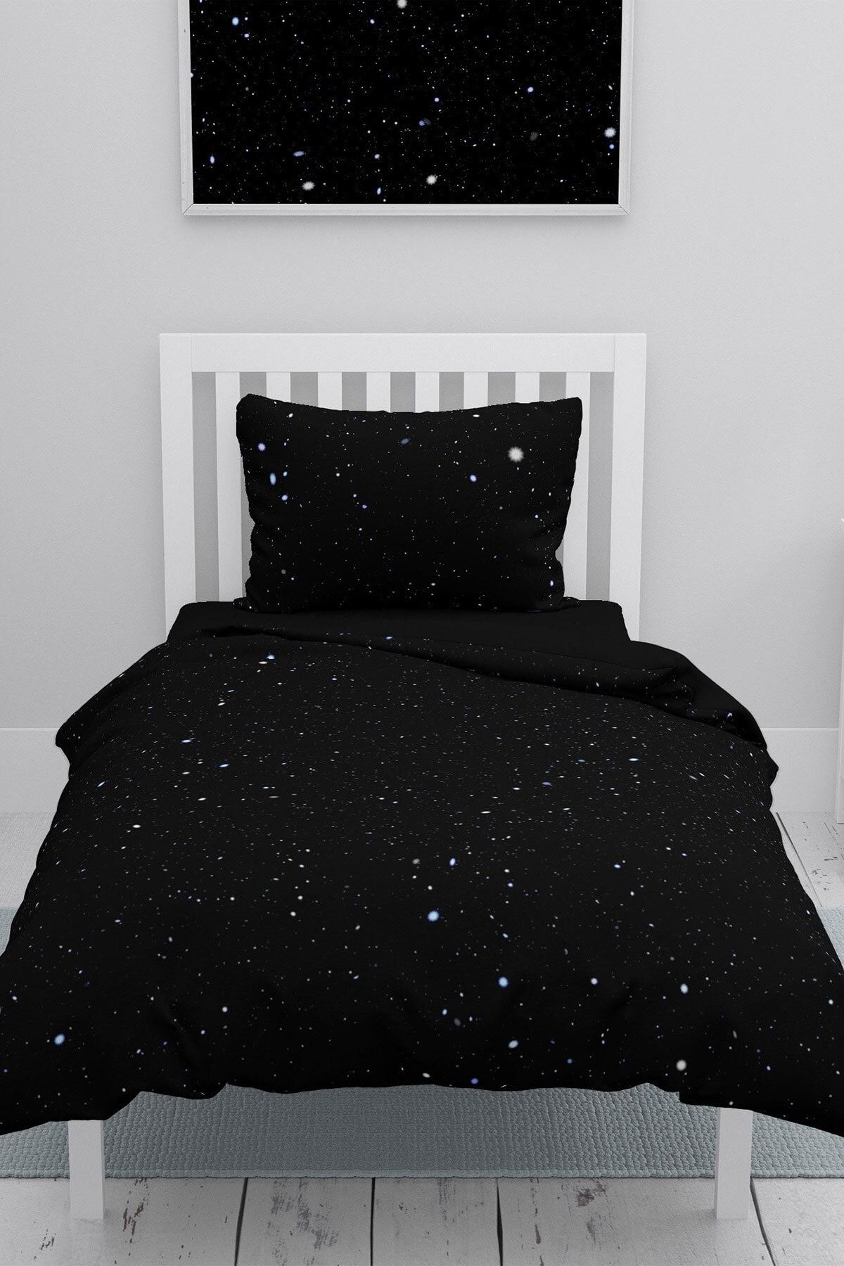 MonoHome Starly Night 3d Pamuk Saten Tek Kişilik Nevresim Takımı