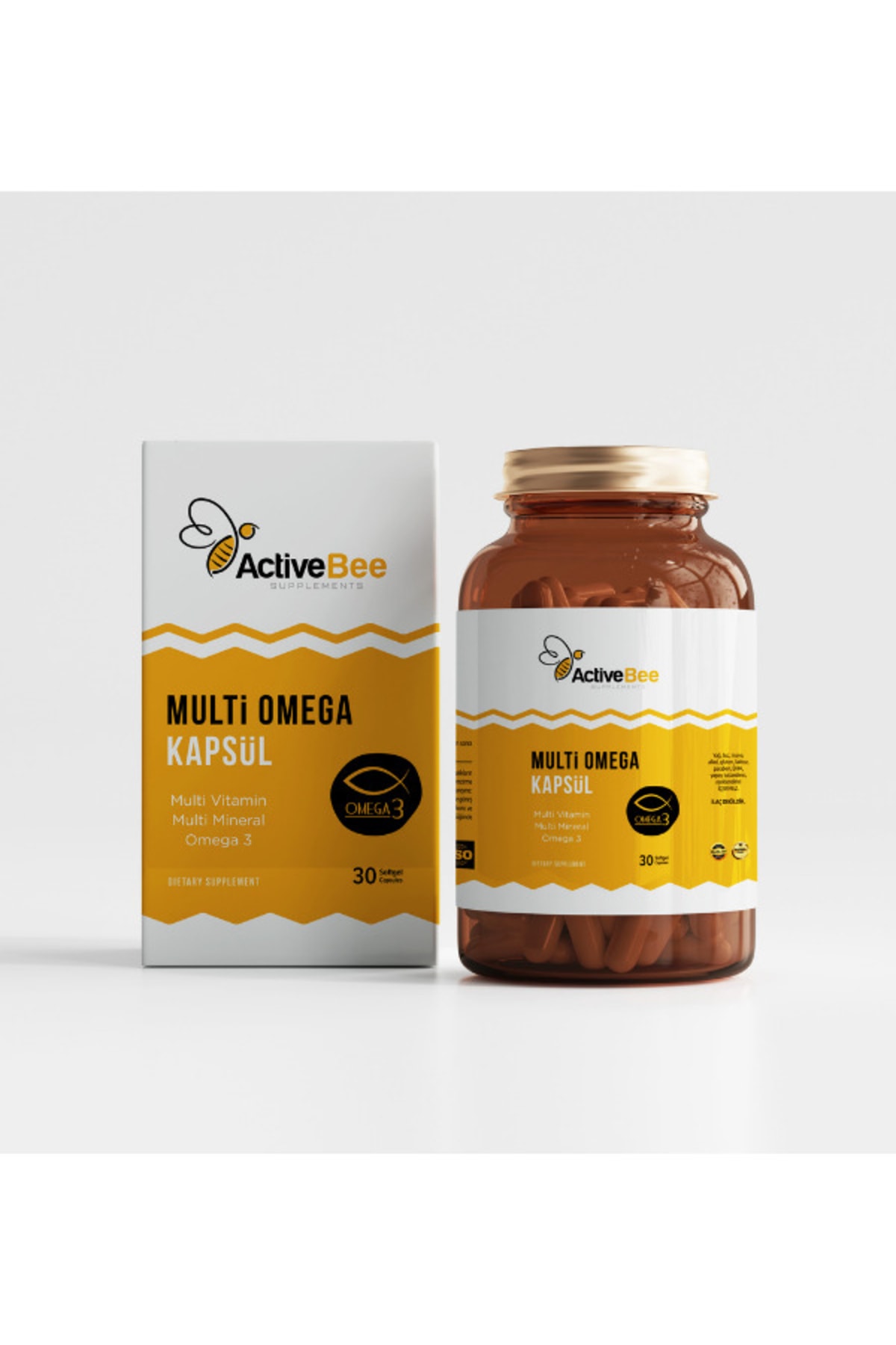 ActiveBee Supplements Multi Omega Kapsül / Multivitamin & Folik Asit