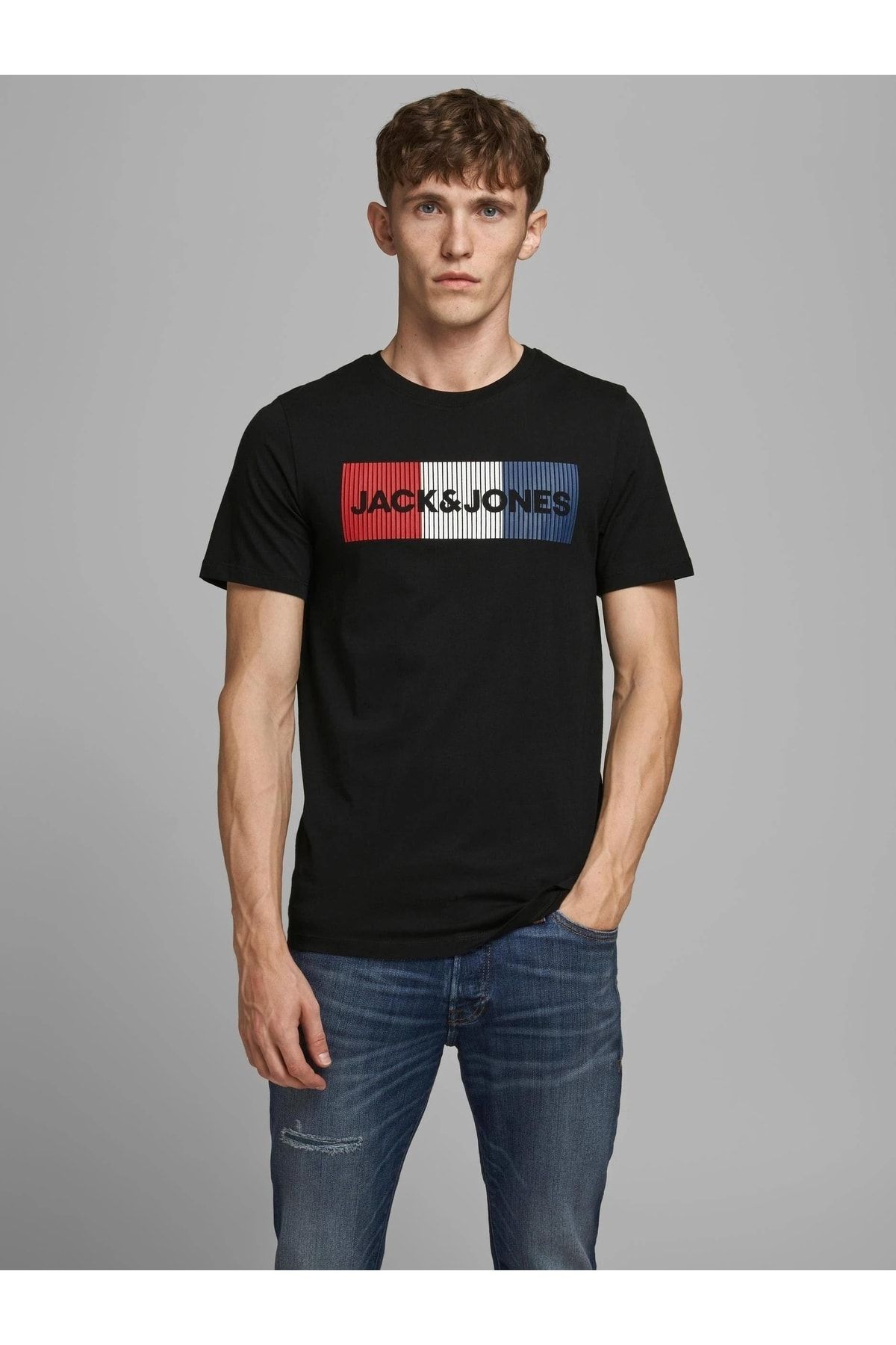 تی شرت مردانه مشکی جک اند جونز Jack & Jones (برند دانمارک)