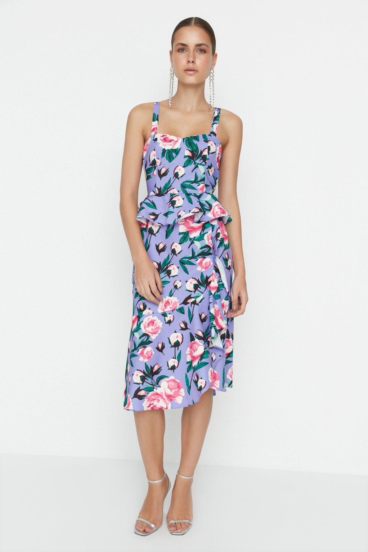 Trendyol Collection Kleid Mehrfarbig Bodycon Fast ausverkauft