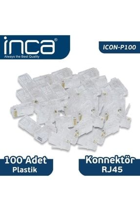 Icon-p100 Cat6 Rj-45 Plastik 100lü Konnektör 250.10.50.0145