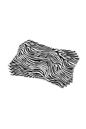 Siyah Beyaz Zebra Desenli Dijital Baskı Amerikan Servisi 4'lü Set Cgh386-as CGH386-AS
