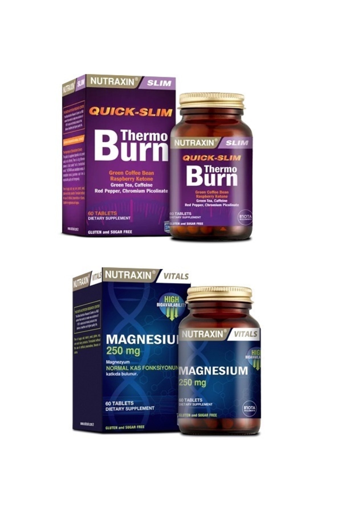 Nutraxin Ouick Slim Thermo Burn 60 Tablet Magnesium Citrate 250mg 60