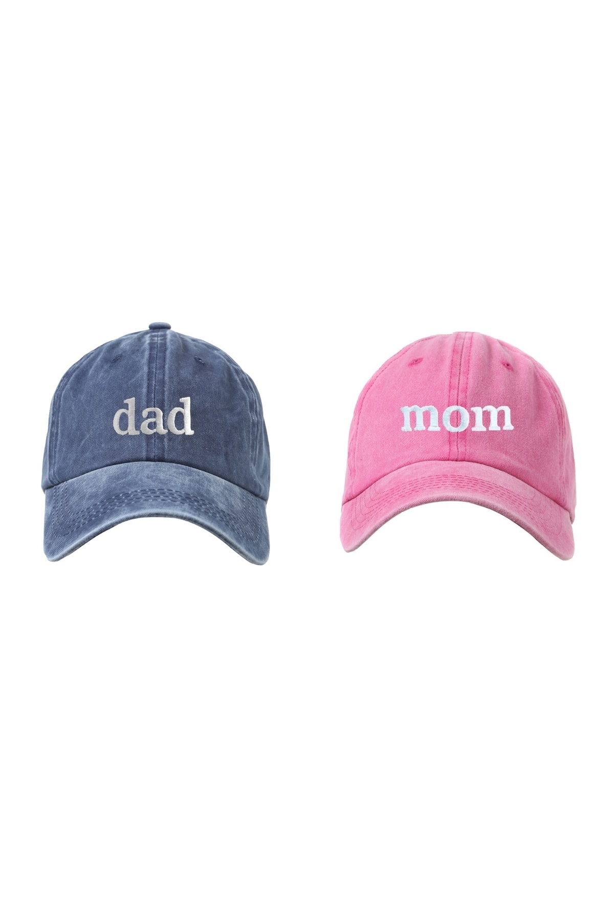 ŞapkaMania Dad Mom Yıkamalı Kep Set