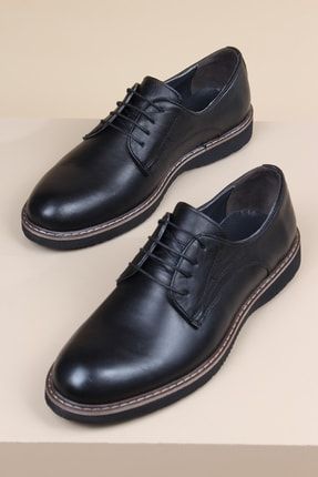 Günlük Siyah Klasik Rahat Hakiki Deri Erkek Ayakkabı 20084