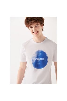Tranquility Baskılı Beyaz Tişört 0610166-620