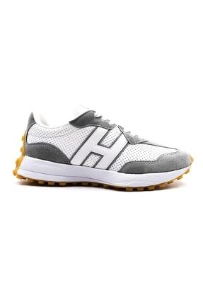 Beyaz Gri Erkek Sneaker Spor Ayakkabı H22505M