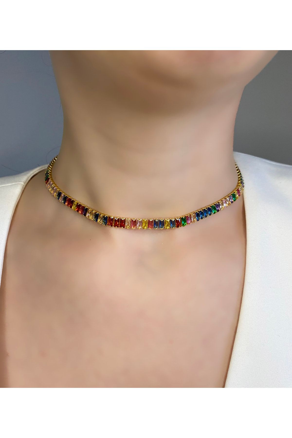 MOSSMOUR Gold Plated Waterway Women s Choker Necklace with