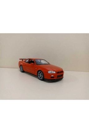 Nissan Skyline Gtr R34 Red 1:24 Ölçek Model Araba P18933S6054