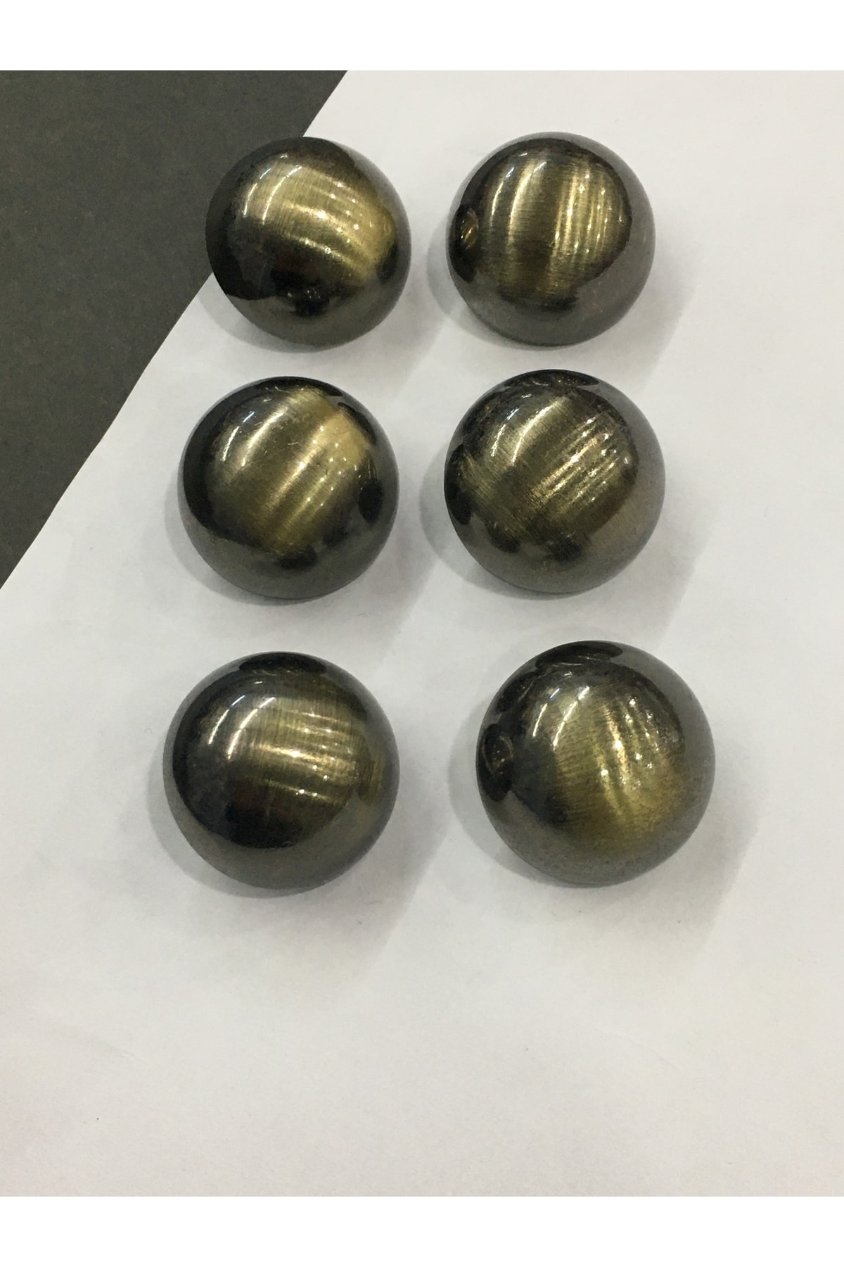 Metallized Trench Coat Button Set of 6 Oxide