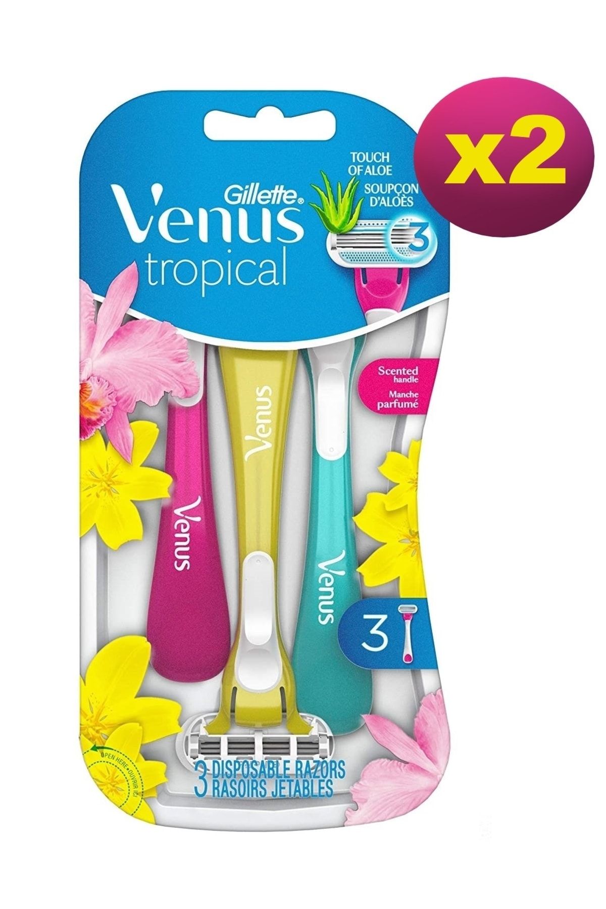 Gillette Venus Tropical Kullan At Tıraş Bıçağı 3lü X 2 Paket