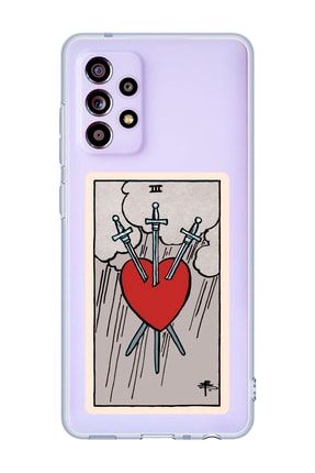 Samsung A52 Ile Uyumlu The Heart Tasarımlı Şeffaf Silikon Telefon Kılıfı SAM52LN-137