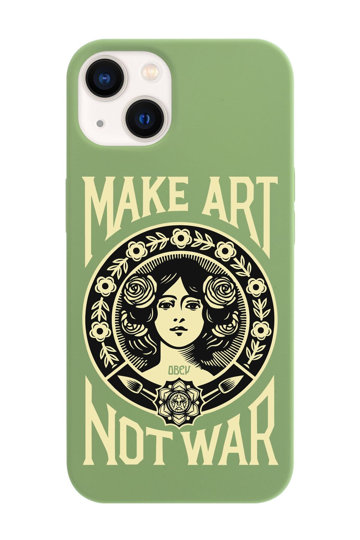 Lasman Phone Case with Iphone 13 Compatible Make Art Not War Design