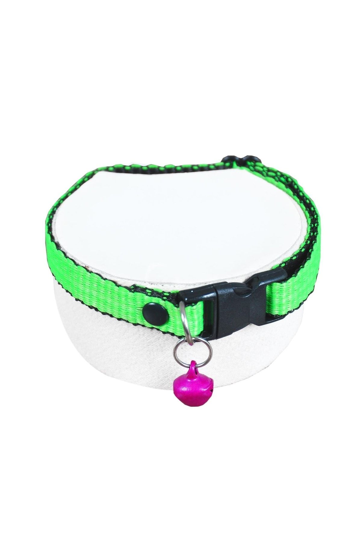 Zilli Kedi Köpek Boyun Tasması Neon Yeşil Renk