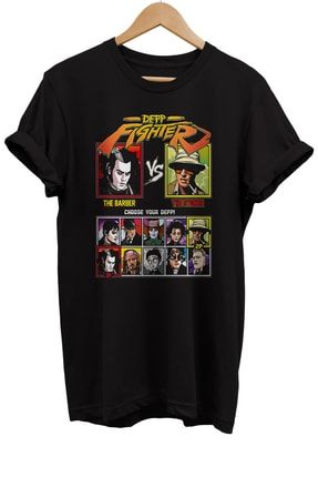 Johnny Depp Film Karakterleri Baskılı %100 Pamuk Oversize T-shirt rm-01a